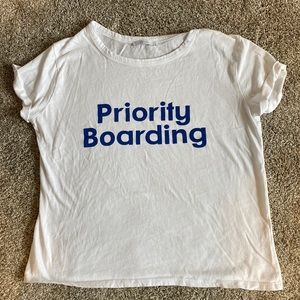 Zara basics priority boarding tee